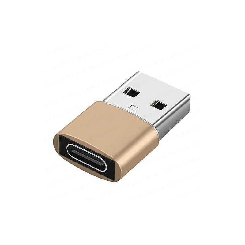 Type-C adapter Type-C to USB charging adapter Fast charging adapter USB adapter golden