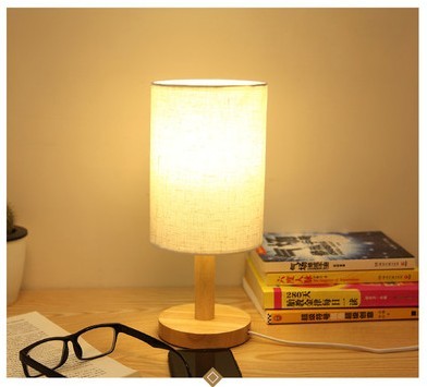 Wooden Room Lamp White
