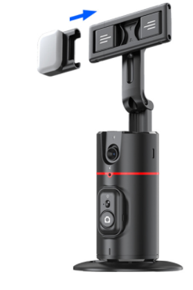 P02 Auto Face Tracking Stand 360 Rotation Phone Holder Desktop Tracking Gimbal Stabilizer Tripod for Live Vlogging Video P02 Single fill light version