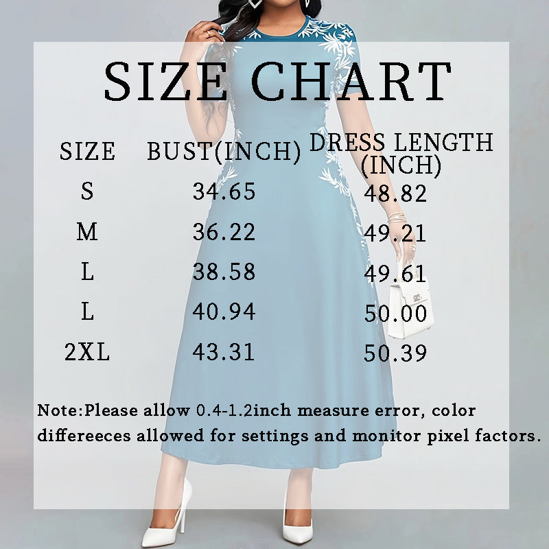 Women's Elegant Short Sleeve Maxi Dress