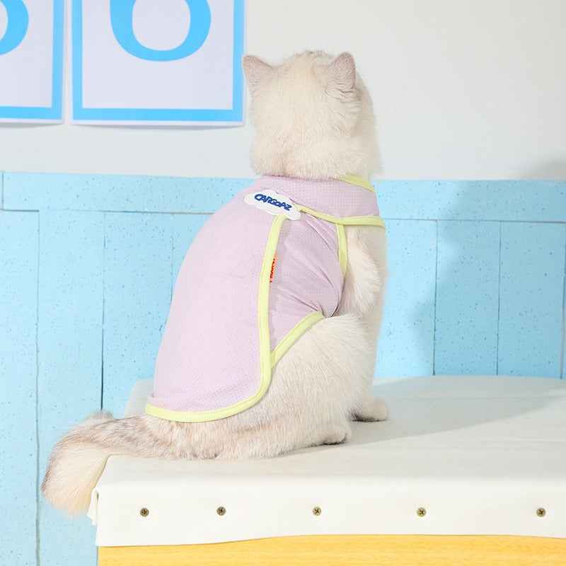 Cat clothes prevent hair loss in summer, thin cloth puppets for cats and dogs, summer kittens, pets, and kittens, sun protection Purple