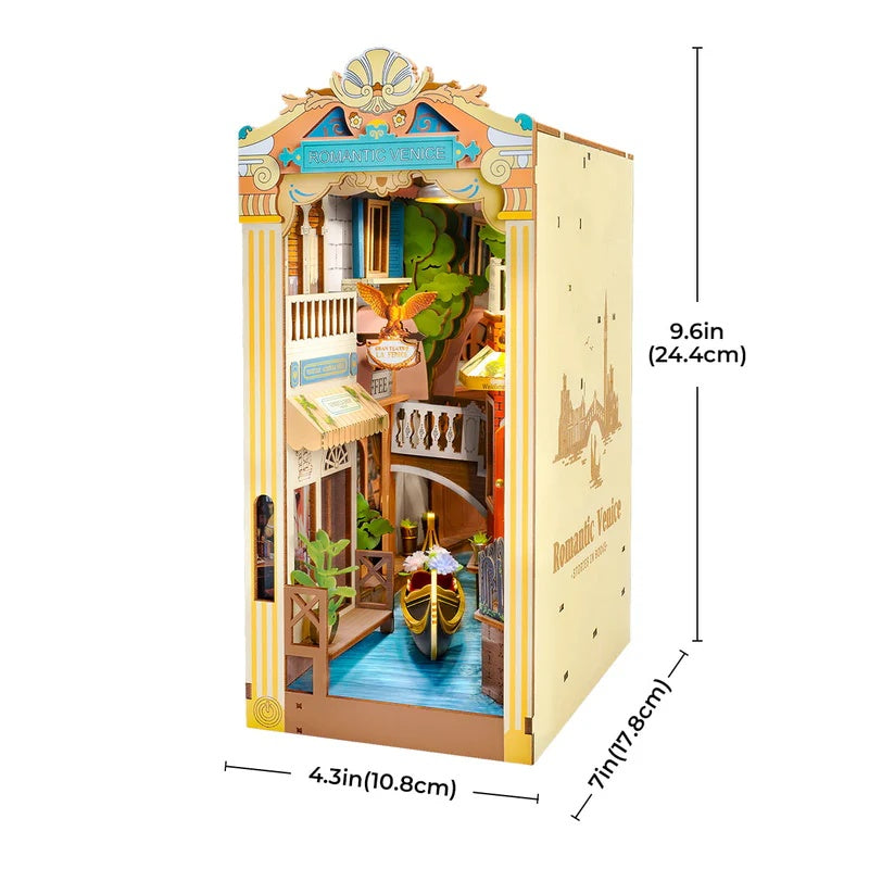 Rolife Romantic Venice DIY Book Nook Shelf Insert Kit