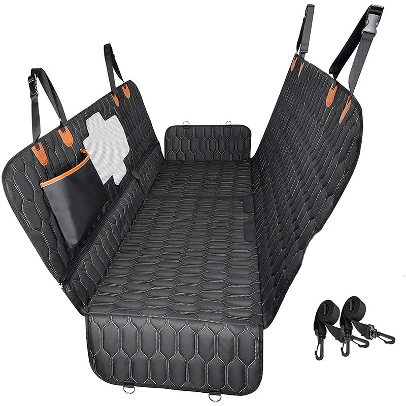 Four in one detachable pet car cushion waterproof dirt proof and scratch resistant rear trunk seat cushion for passenger seat black 134*149CM