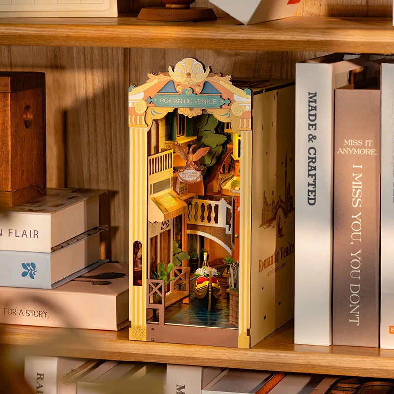 Rolife Romantic Venice DIY Book Nook Shelf Insert Kit
