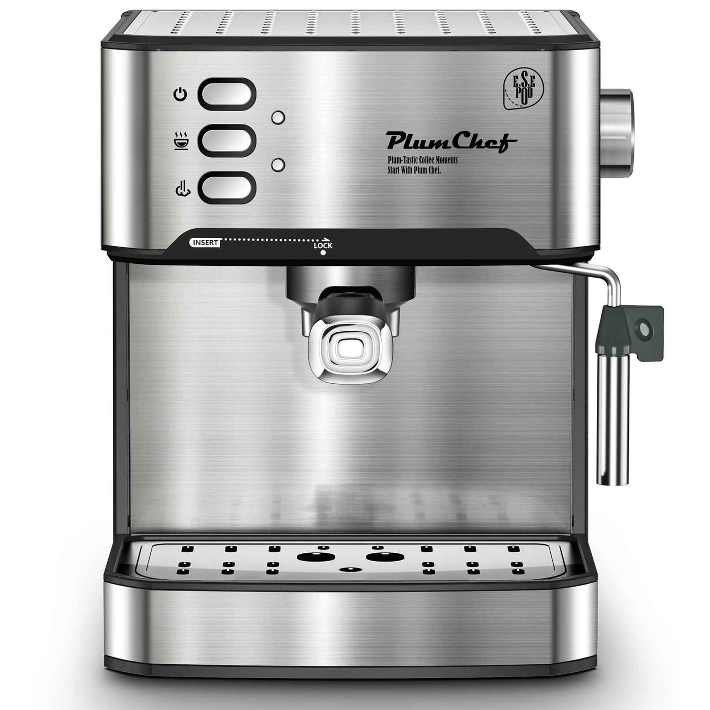Professional Espresso Machine With Milk Frother, Single & Double Shot,