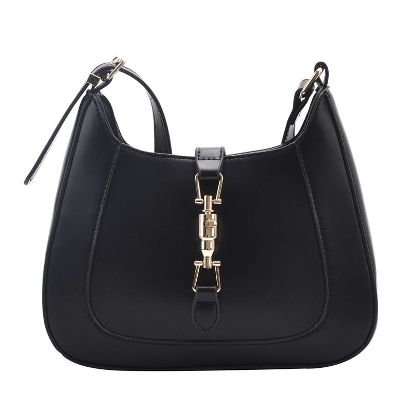 Top Quality Luxury Brand Purses and Handbags Designer Leather Shoulder Crossbody Bags for Women Fashion Underarm Sac A Main New Black 26cm-21cm-6cm