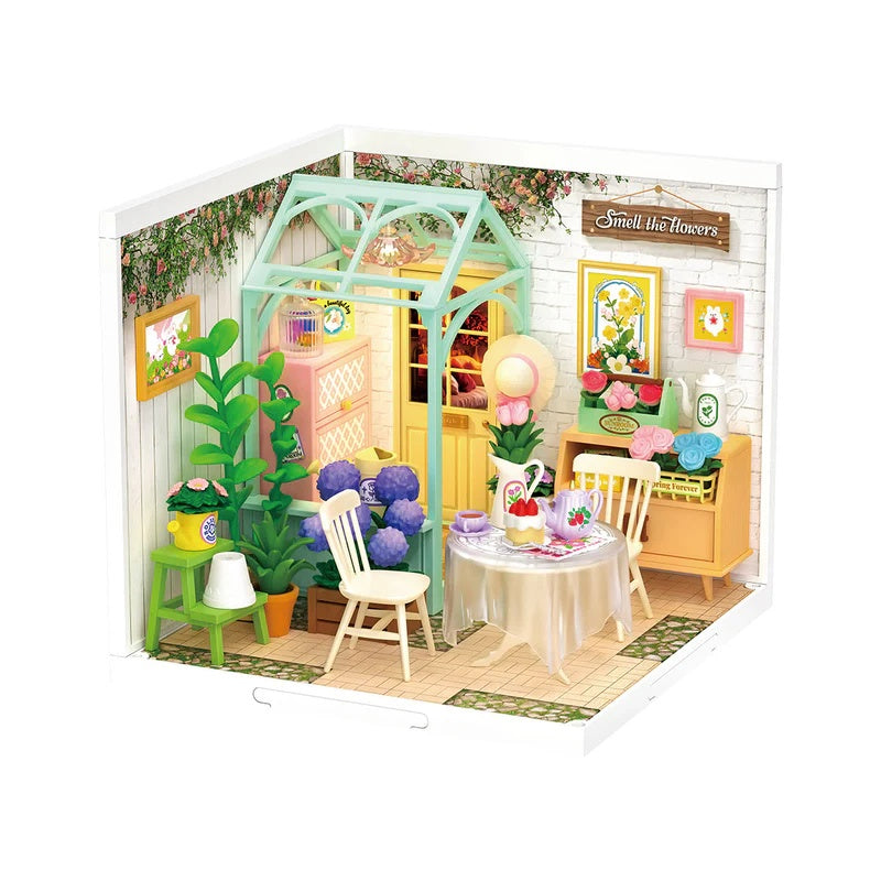 Rolife Blooming Tea Garden DIY Plastic Miniature House