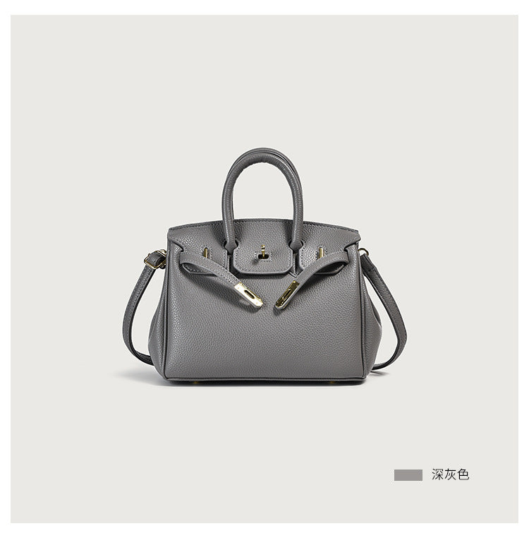 Pu Leather Ladies Hand Bags Tote Bags Vegan Top Handle Female Classic Handbags For Women Luxury Dark Gray
