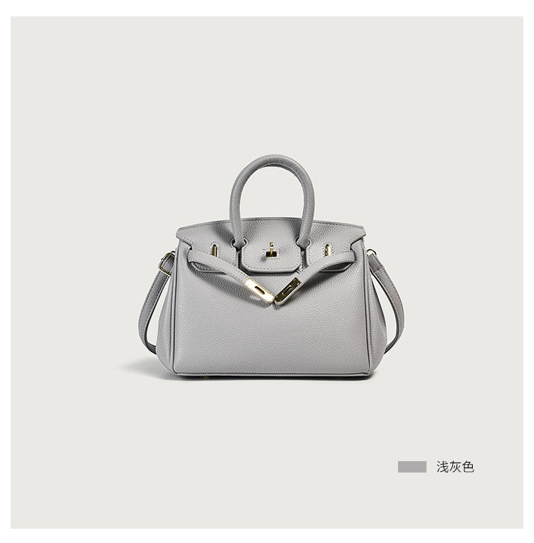 Pu Leather Ladies Hand Bags Tote Bags Vegan Top Handle Female Classic Handbags For Women Luxury light grey
