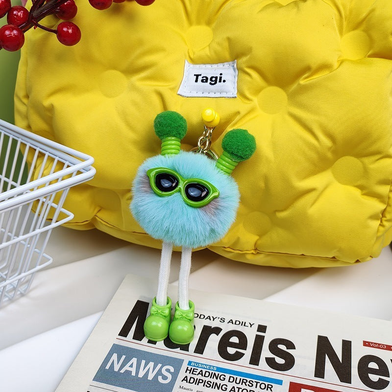 Creative Keychain Cute Three-dimensional Cartoon Doll Lake Blue