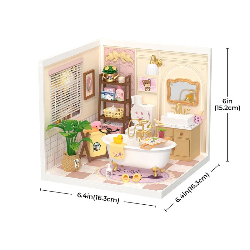 Rolife Pop Bubble Bathroom Plastic DIY Miniature House