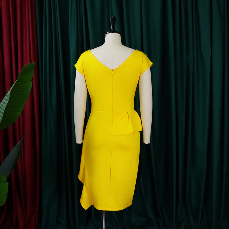 Formal Party Cocktail Pencil Midi Dress [5-7 Day Free Shipping]