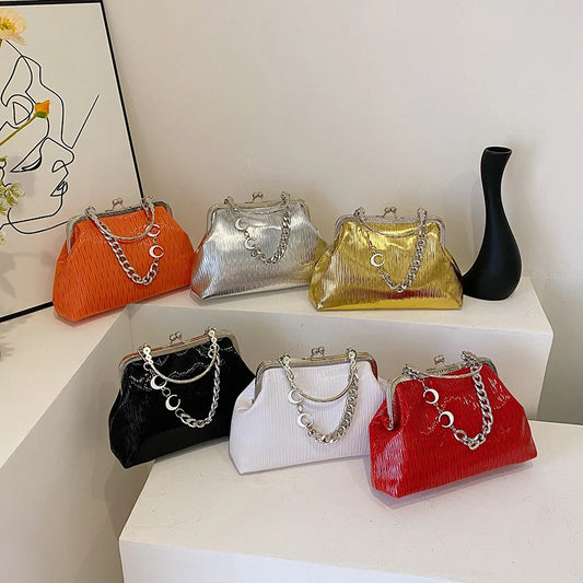 Chinese Style Small PU Leather Crossbody Bags for Women Hit Trend Female Branded Trending Shell Bag Handbags