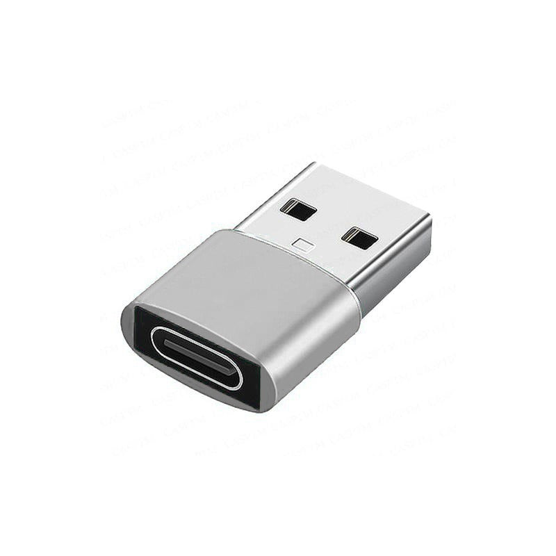 Type-C adapter Type-C to USB charging adapter Fast charging adapter USB adapter silvery