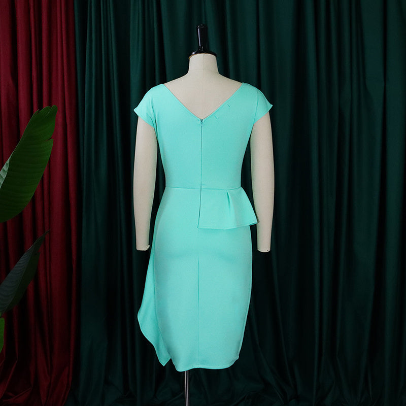 Formal Party Cocktail Pencil Midi Dress [5-7 Day Free Shipping]