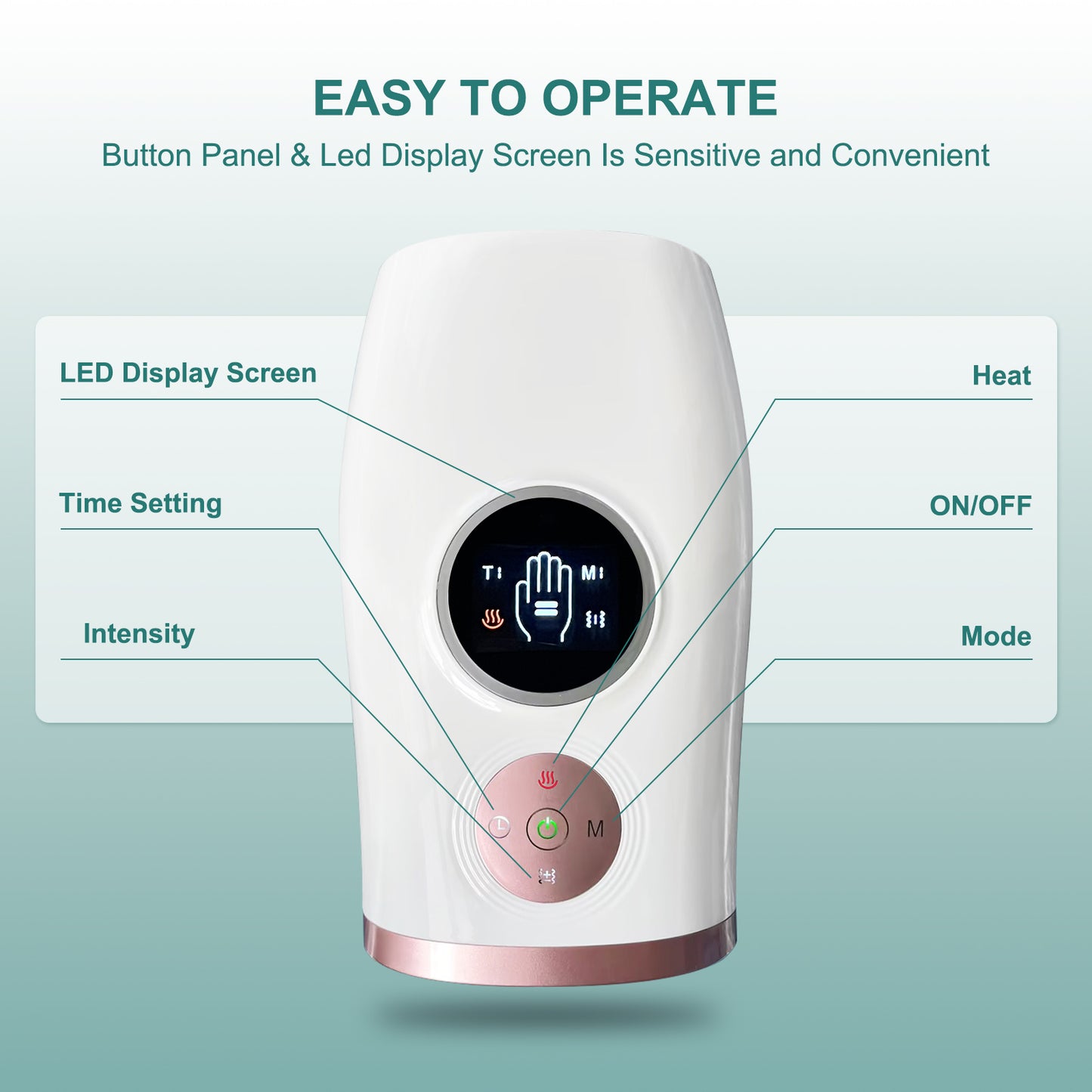 3-Speed Hand Massager With Heat, Air Compression [aFree Shipping]