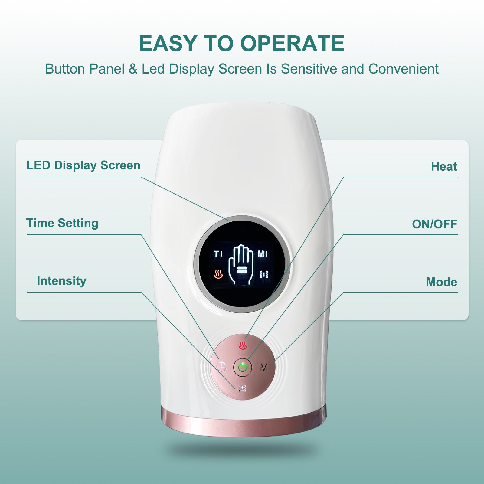 3-Speed Hand Massager With Heat, Air Compression [aFree Shipping]