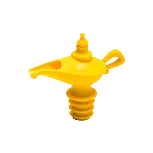 Creative silicone Aladdin lamp wine pouring device kitchen oil pouring nozzle leak proof sealing plug spiral type wine yellow