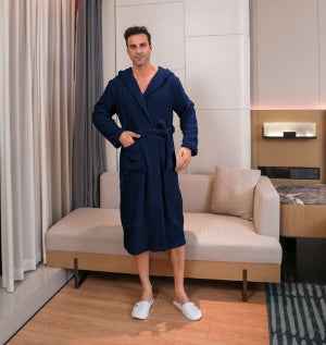 Men's Fibre Velvet Robe Set Free Shipping