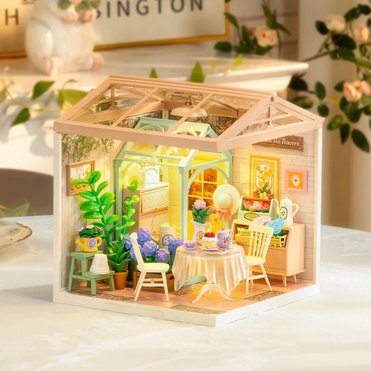 Rolife Blooming Tea Garden DIY Plastic Miniature House