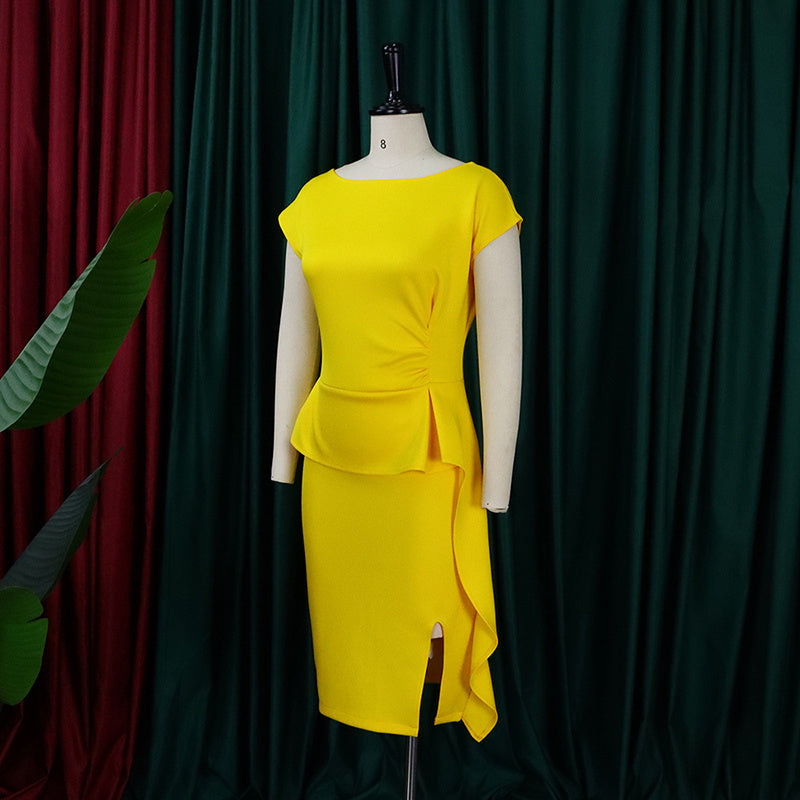 Formal Party Cocktail Pencil Midi Dress [5-7 Day Free Shipping]