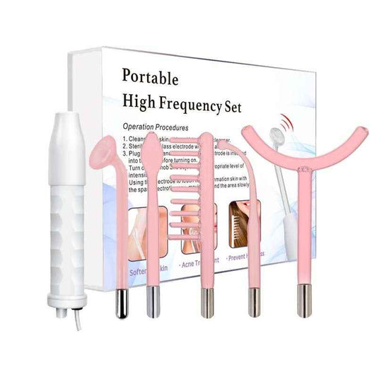 Red Light Therapy Wand Machine Portable High Frequency Comb Facial Professional Skin Care electrotherapy Device Red light 5 piece set