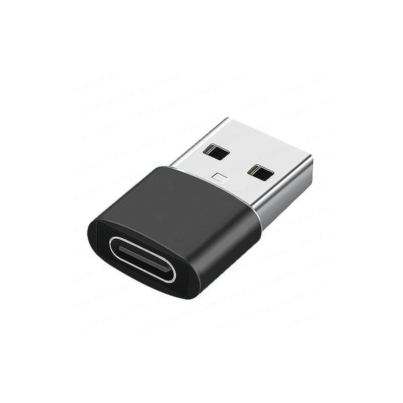 Type-C adapter Type-C to USB charging adapter Fast charging adapter USB adapter black