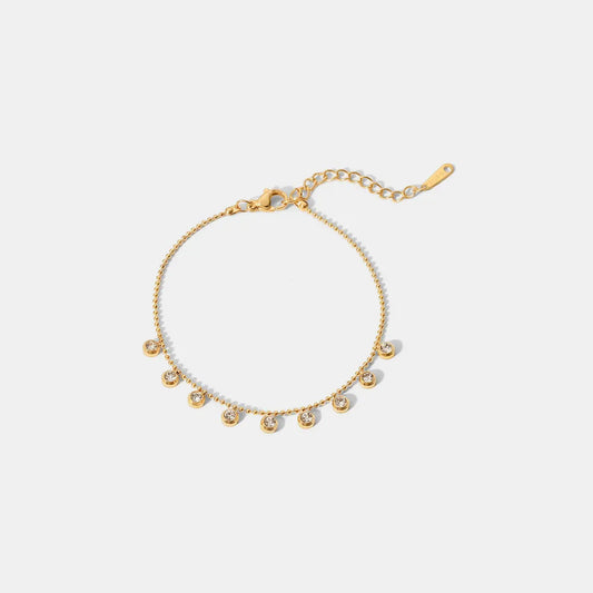 18K Gold-Plated Stainless Steel Bracelet Gold One Size