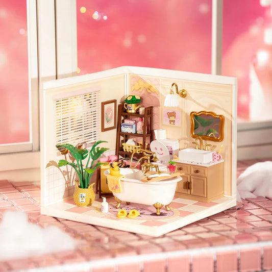 Rolife Pop Bubble Bathroom Plastic DIY Miniature House