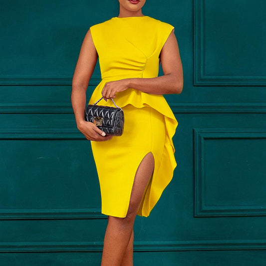 Formal Party Cocktail Pencil Midi Dress [5-7 Day Free Shipping]
