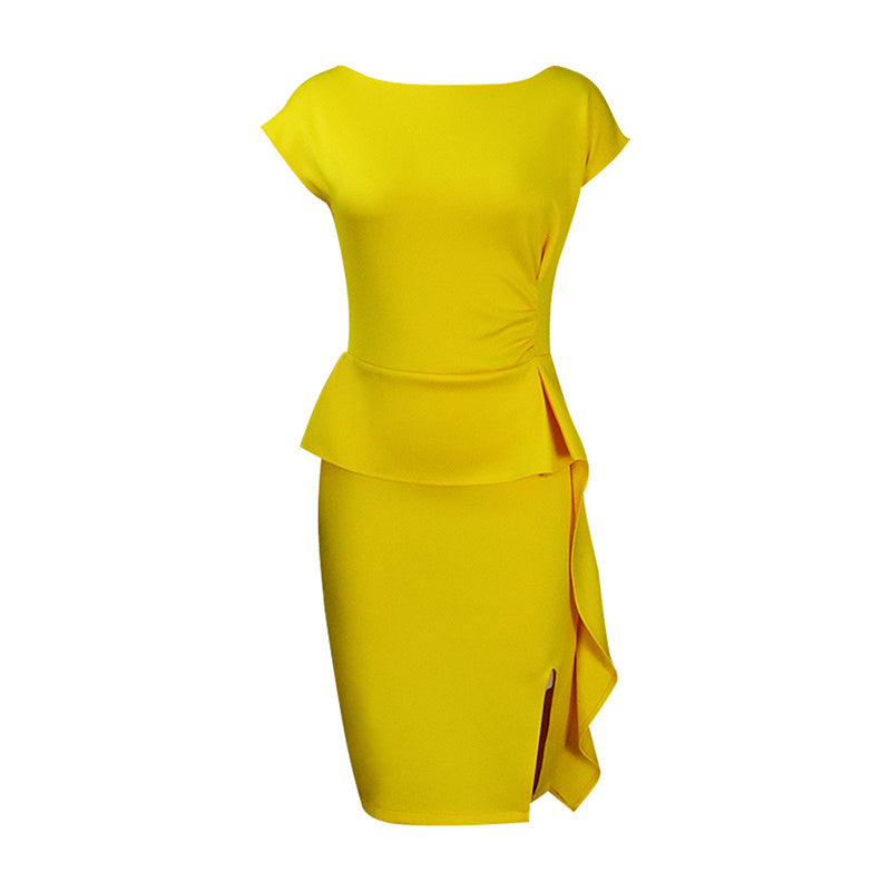 Formal Party Cocktail Pencil Midi Dress [5-7 Day Free Shipping]