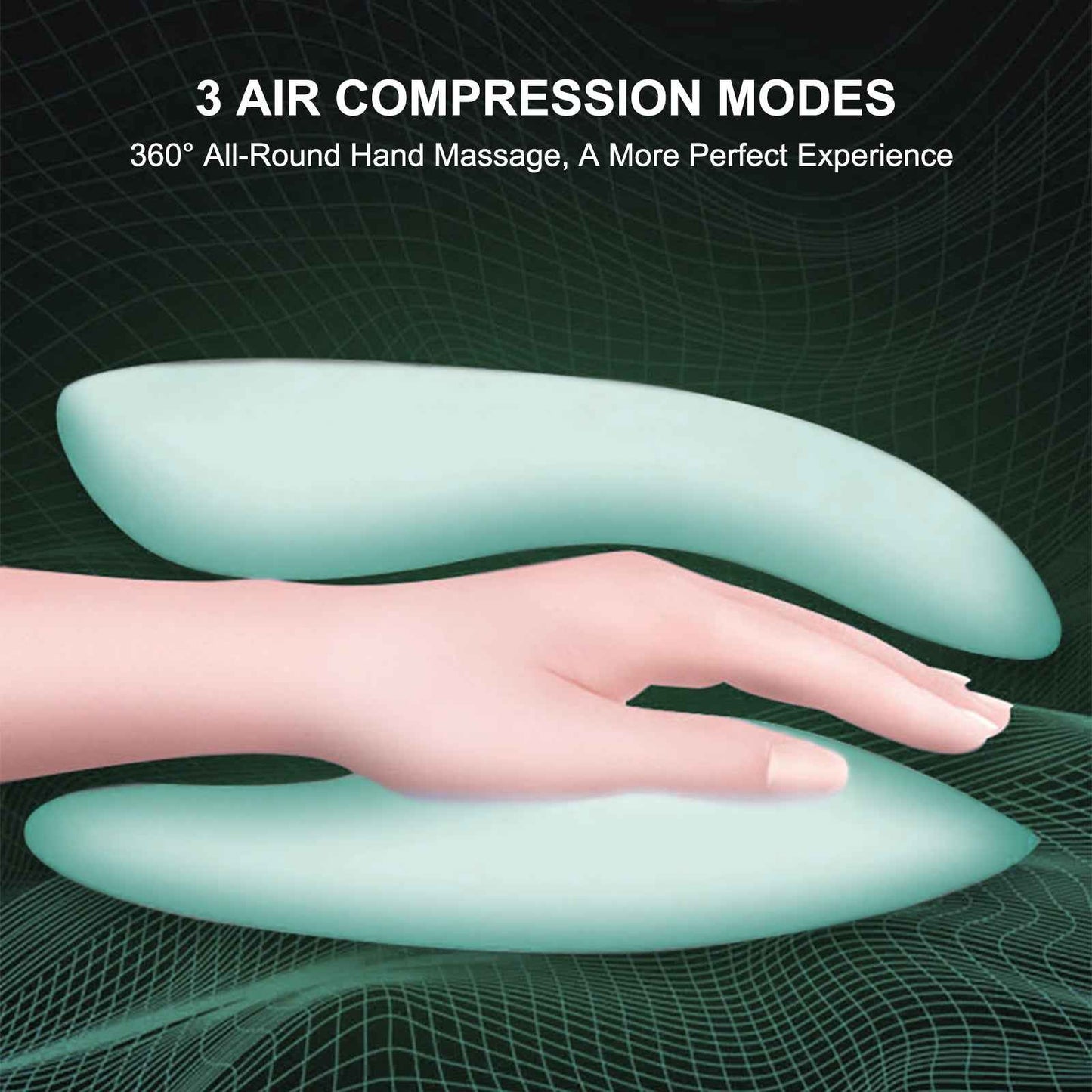 3-Speed Hand Massager With Heat, Air Compression [aFree Shipping]