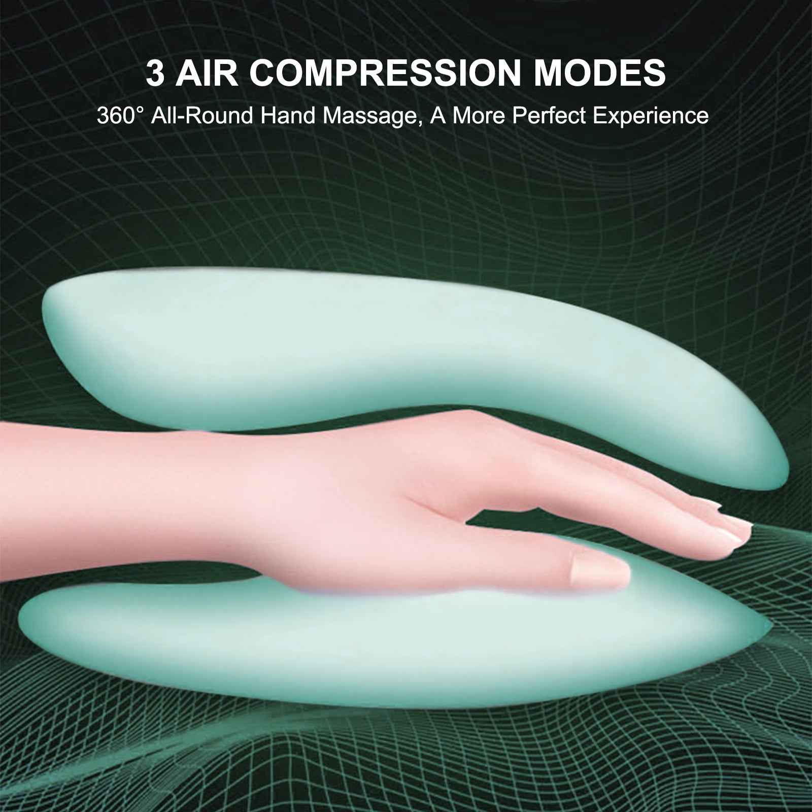 3-Speed Hand Massager With Heat, Air Compression [aFree Shipping]